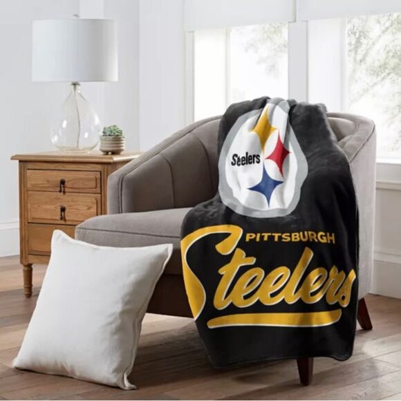 NFL Pittsburgh Steelers "Signature" Rachel Throw Blanket - Picture 1 of 5